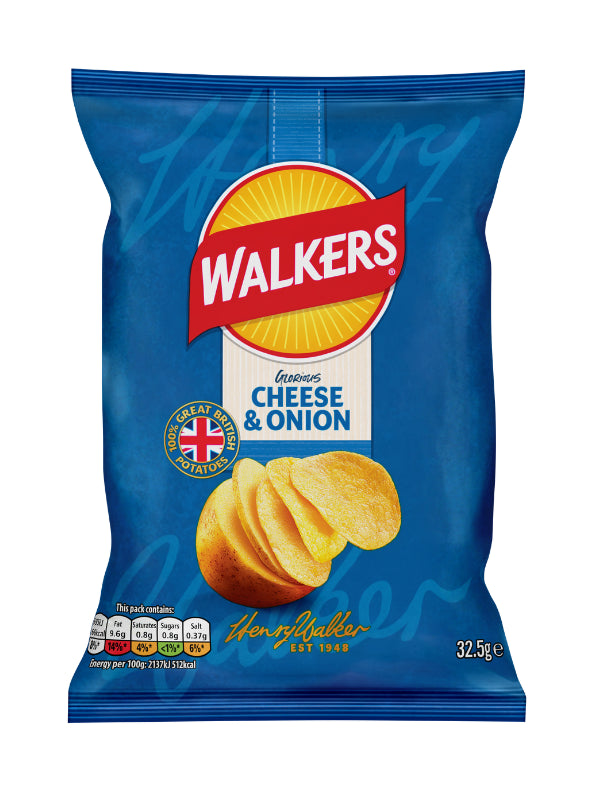 Walkers Cheese & Onion Crisps 32.5g