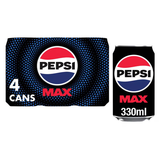 Pepsi Max No Sugar Cola 4 x 330ml