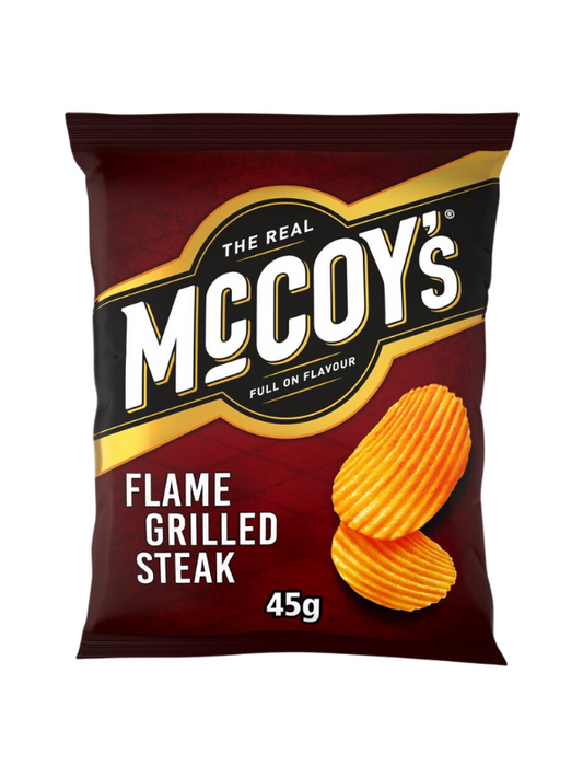 McCoy's Ridge Cut Crisps Flame Grilled Steak 45g