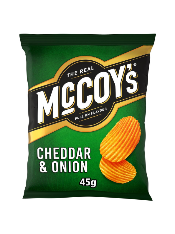 McCoy's Ridge Cut Crisps Cheese & Onion 45g