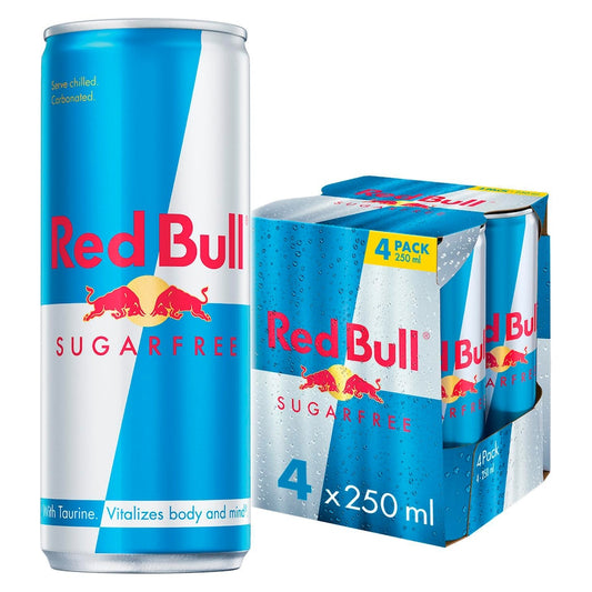 Red Bull Sugar Free 4 X 250Ml