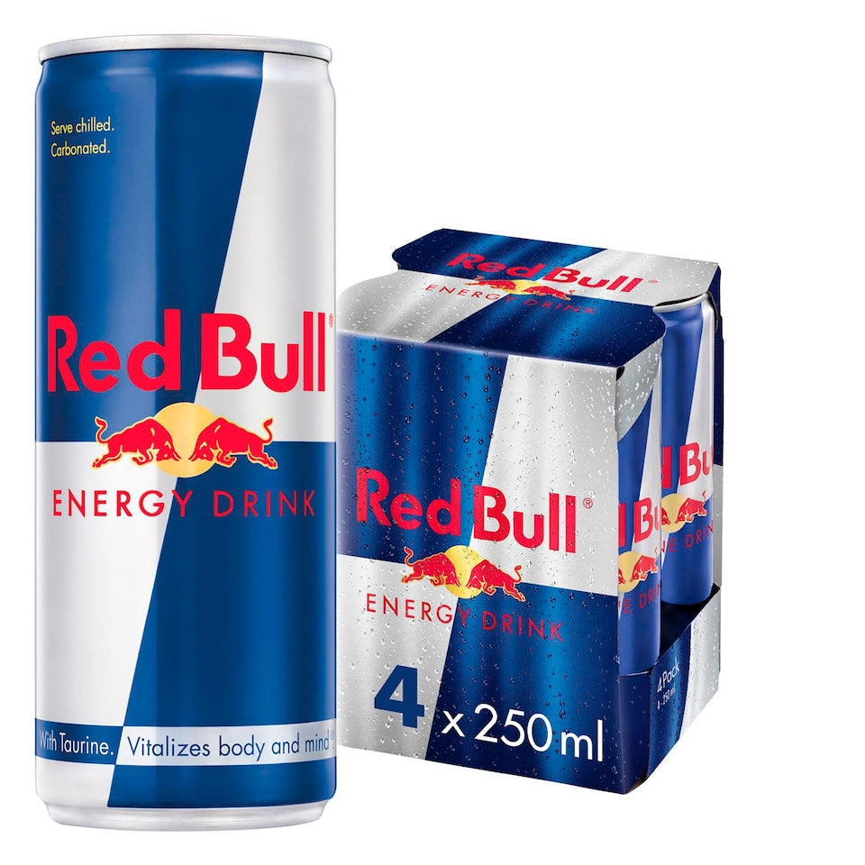 Red Bull Energy Cans - 4 x 250ml