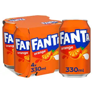 Fanta Orange Cans - 4 x 330ml